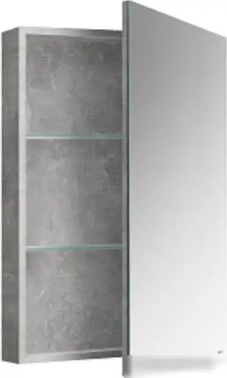 Belux Шкаф с зеркалом Стокгольм ВШ 50 (31, бетон чикаго светло-серый) – фото товара