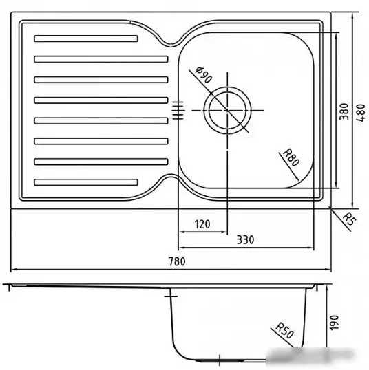 Кухонная мойка IDDIS Strit STR78SDi77 - фото товара