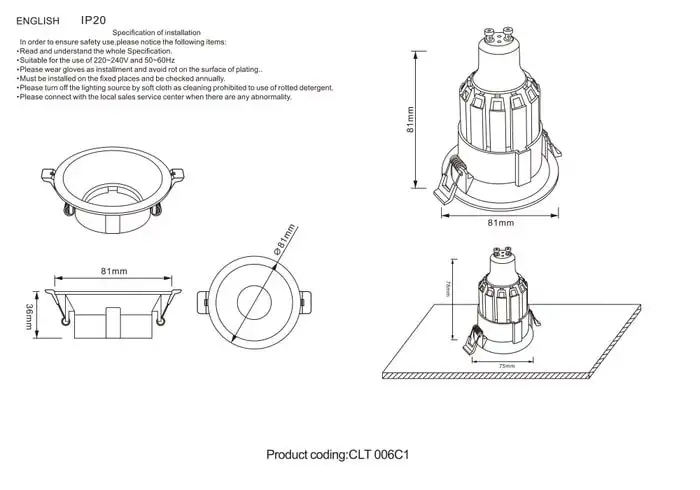 Точечный светильник Crystal Lux CLT 006C1 WH – фото товара