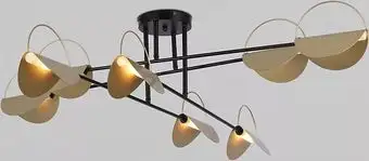 Люстра средней высоты Евросвет Grazia 70148/8 черный/золото – изображение в каталоге