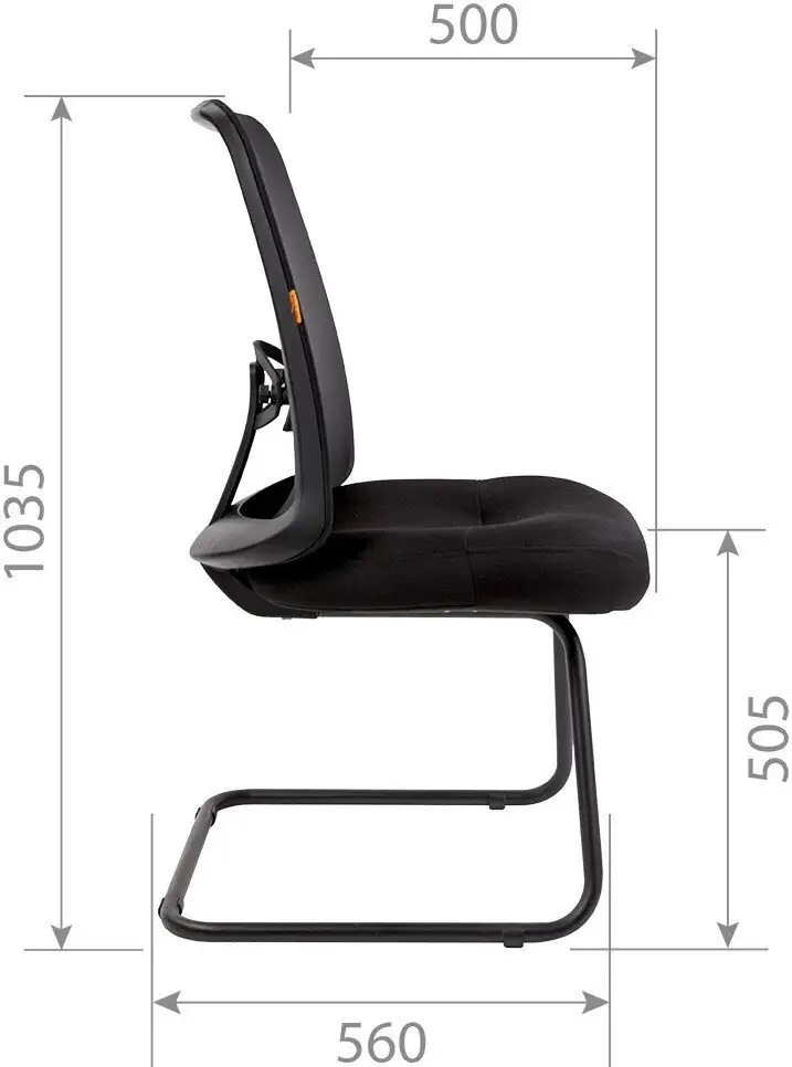 Офисный стул CHAIRMAN 535V (ткань черный/черный) – фото товара