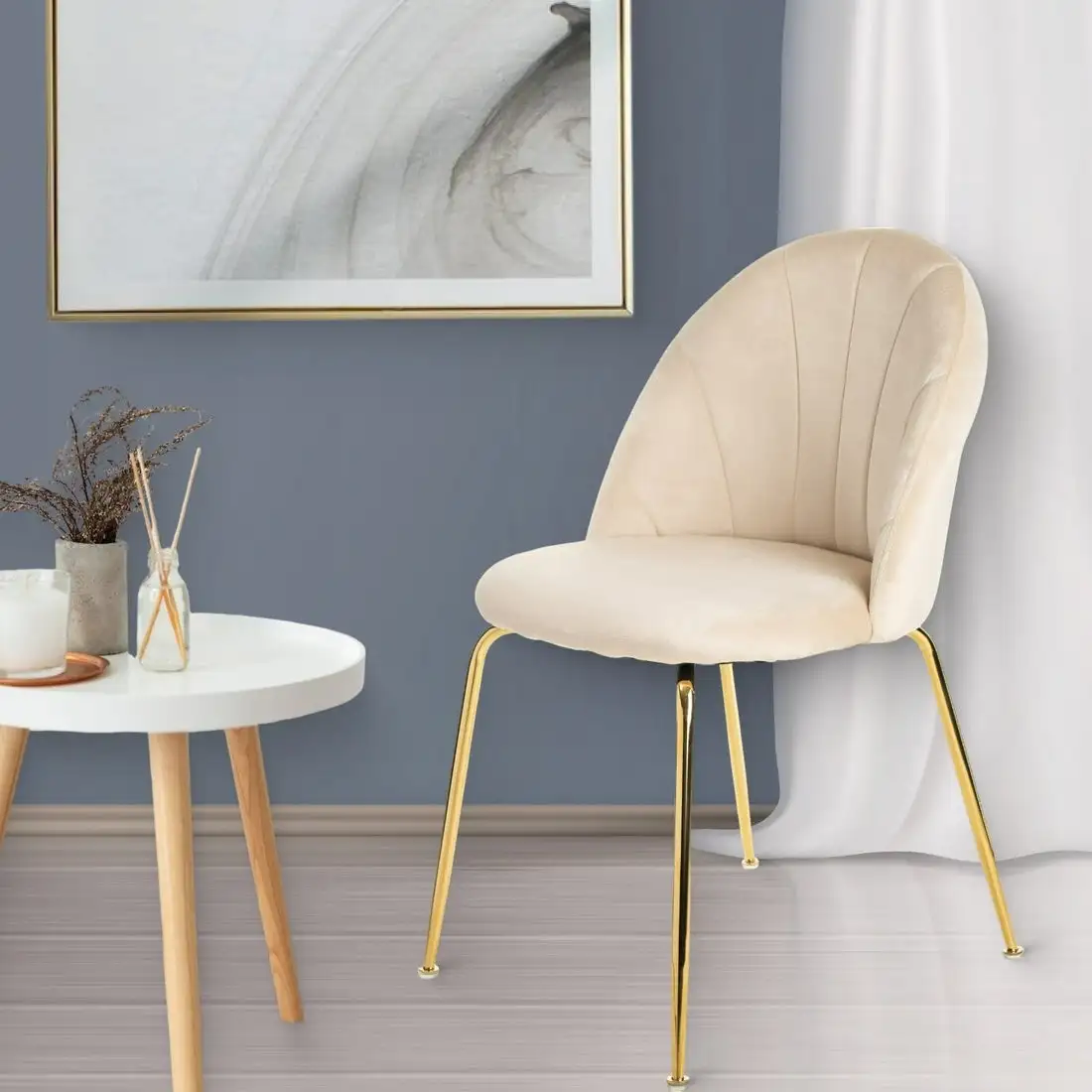 Стул Mio Tesoro Паола DC-125М (кремовый/золото, G062-3) – фото товара