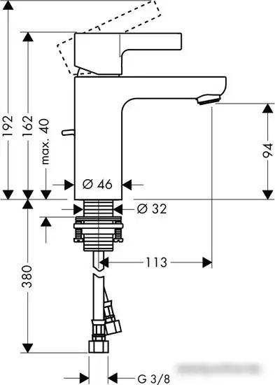 Смеситель Hansgrohe Metris S 31060000 - фото товара