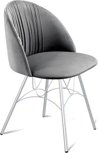 Стул Sheffilton SHT-ST35-1/S100 (угольно-серый/хром лак) – изображение в каталоге