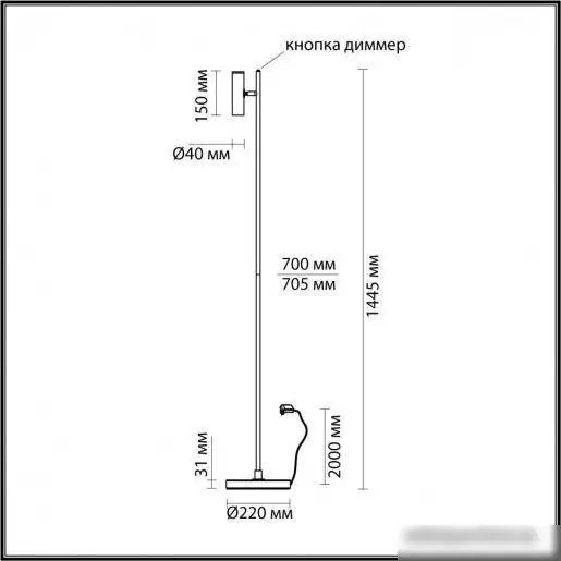 Торшер Odeon Light Mali 6643/5FL – фото товара