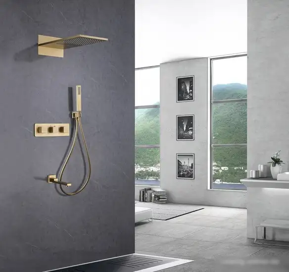 Душевая система Abber Daheim AF8253G (золото матовое) - фото товара