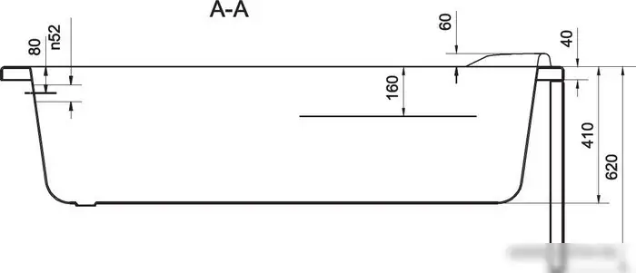 Ванна Cersanit Santana 170x70 (с ножками) - фото товара