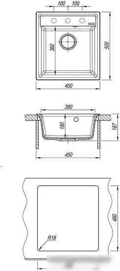 Кухонная мойка Lemark Hanka 9910009 (серый) - фото товара