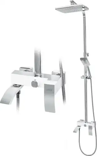 Душевая система Hansberge H5077 (белый хром) - изображение в каталоге
