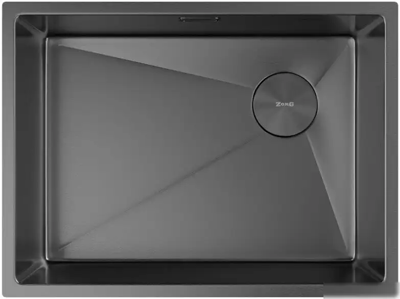 Кухонная мойка ZorG Zerox 59 U / IF Side SF PVD Gunblack - фото товара