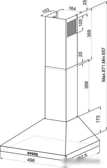 Кухонная вытяжка LEX Briz 500 (черный) - фото товара