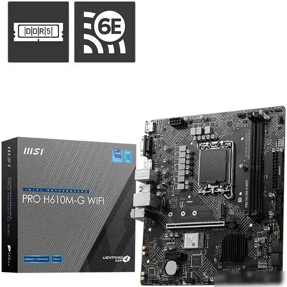 Материнская плата MSI Pro H610M-G WiFi – фото товара