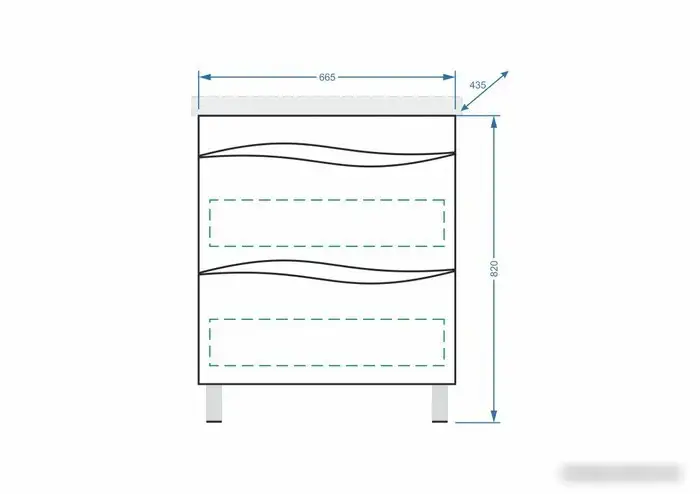 Vako Тумба под умывальник Аква Como 70 18187 – фото товара