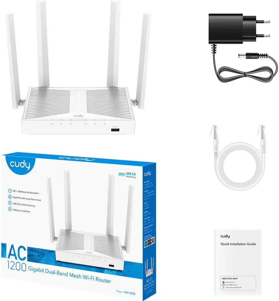 Wi-Fi роутер Cudy WR1300S 1.0 – фото товара