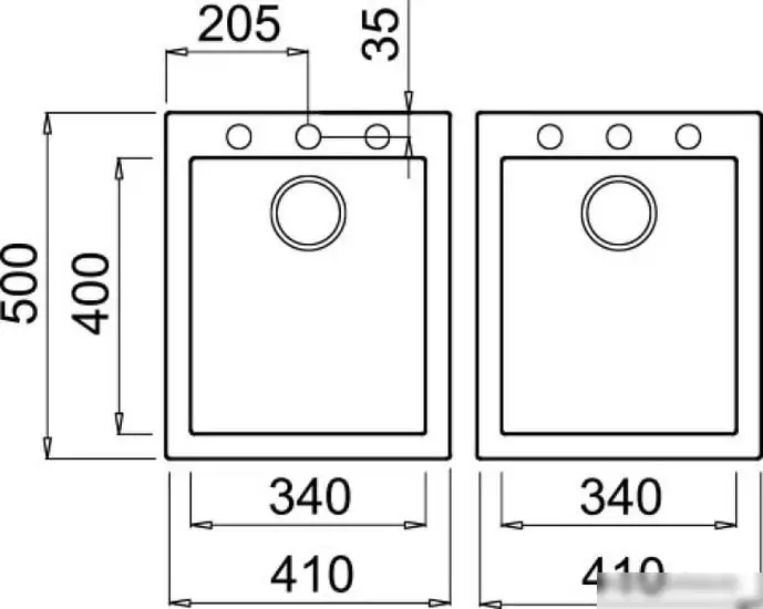 Кухонная мойка Elleci Quadra 200 Black K86 - фото товара