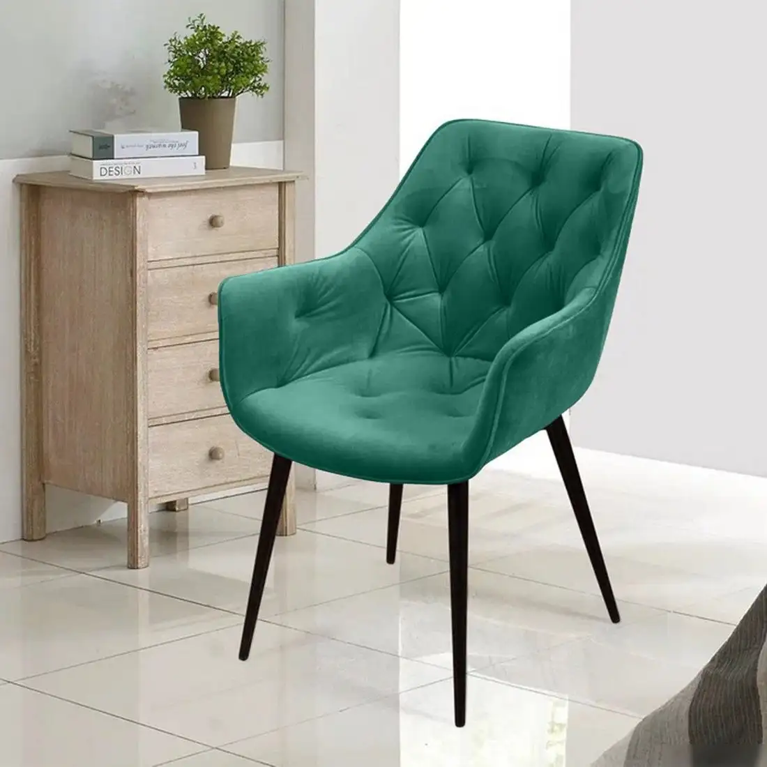 Стул с подлокотниками Ваш день Archi Barkhat 19 (зеленый, 2шт)