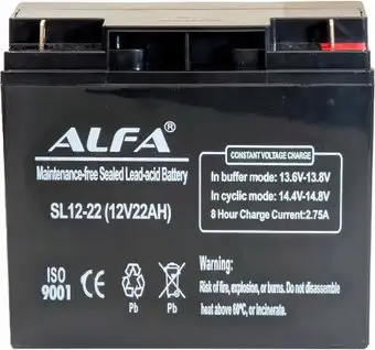 Аккумулятор для ИБП ALFA SL12-22 (12V-22Ah) – изображение в каталоге