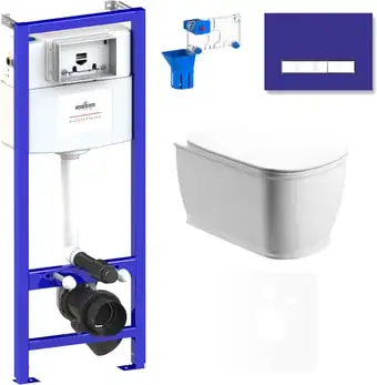 Унитаз Lavinia Boho Relfix Bell Pro Rimless 7 в 1 75110020 (фиолетовый стекло) - изображение в каталоге