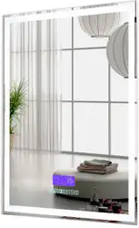 Пекам Зеркало Greta 80x120 greta-80x120MP (с подсветкой, с многофункциональной панелью, подогревом)