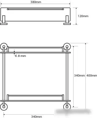 Bemeta Этажерка Omega 104202122 – фото товара