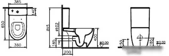 Унитаз Vitra Sento Open-Back Rim-Ex 9830B003-7204 - фото товара