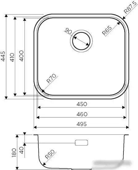 Кухонная мойка Omoikiri Omi 49-U IN - фото товара