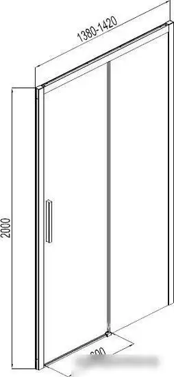 Душевой уголок Aquanet Pleasure AE60-F-80H200U-BT + AE60-N-140H200U-BT 80x140 - фото товара