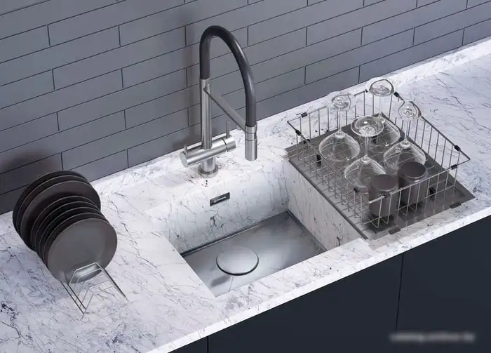 Кухонная мойка Omoikiri Kasen 53-INT GM (вороненая сталь) - фото товара