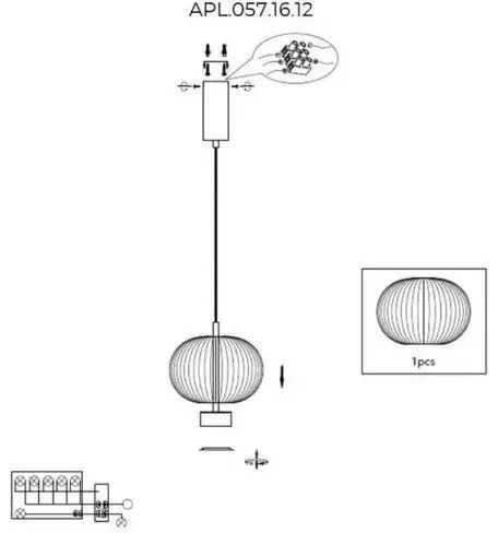 Подвесная люстра Aployt APL.057.16.12 – фото товара