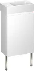 Wellsee Тумба под умывальник 3 в 1 WC Area 221801004 (тумба/матовый белый, раковина/глянцевый белый, ножки/нержавеющая сталь) – изображение в каталоге