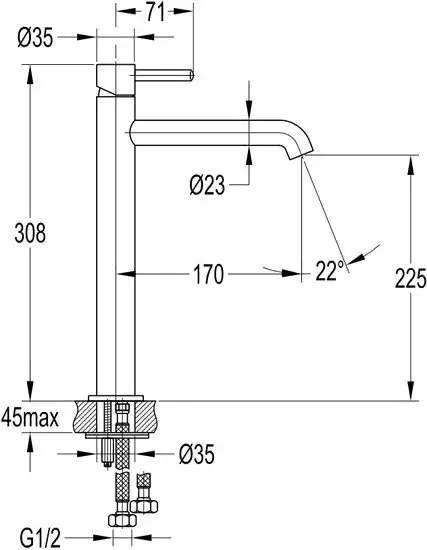 Смеситель Omnires Y Y1212 - фото товара