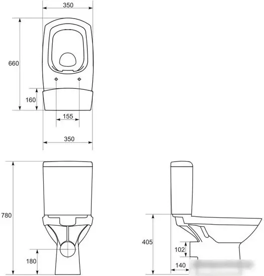 Унитаз Cersanit Carina New Clean On KO-CAR011-3/5-CON-S-DL - фото товара