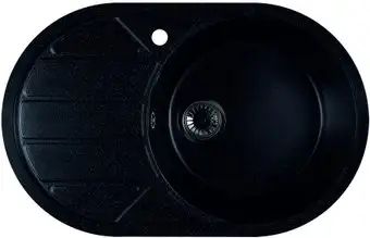 Кухонная мойка Marblan Elon R (черный,с сифоном) - изображение в каталоге