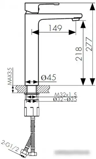 Смеситель Kaiser Elite 01111-2 - фото товара