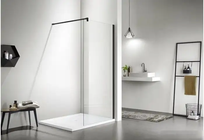 Душевая стенка Aquatek AQ WIW 10020BL 100x200 (черный/прозрачное стекло) - фото товара