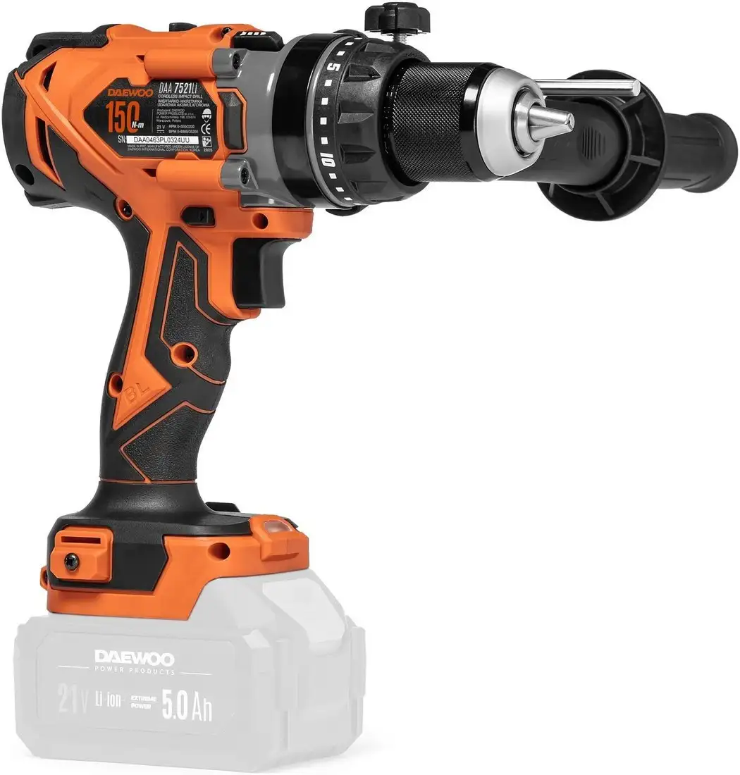 Ударная дрель-шуруповерт Daewoo Power DAA 7521Li (без АКБ) – фото товара