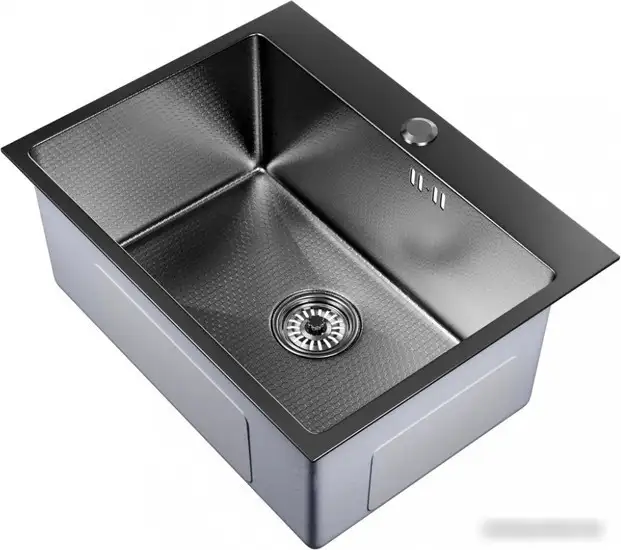 Кухонная мойка Mixline Pro 552933 (черный графит, с сифоном) - фото товара