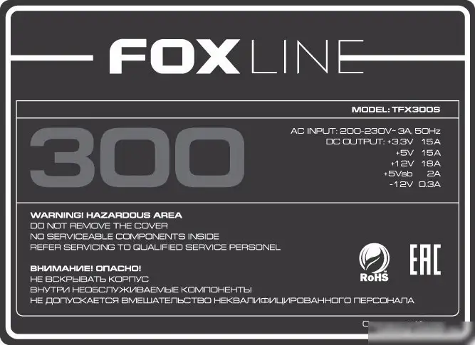 Корпус Foxline FL-1001 FL-1001-TFX300S – фото товара