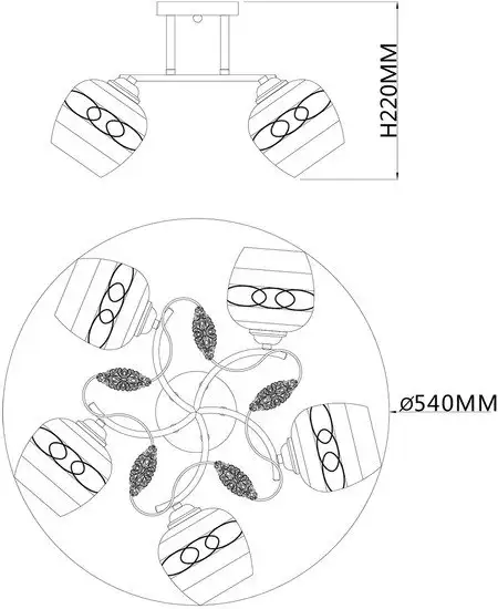 Люстра средней высоты Escada Aiva 1110/5PL – фото товара