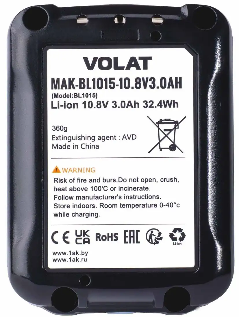 Аккумулятор VOLAT MAK-BL1015 (10.8В/3 Ah) – фото товара
