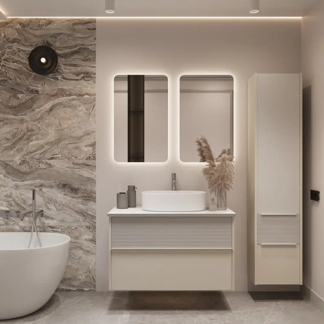 ЗОВ Тумба под умывальник Позитано 100 MP1000110-KP13W (белый) – фото товара