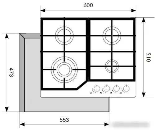 Варочная панель Akpo PGA 604 HGC-T IV - фото товара