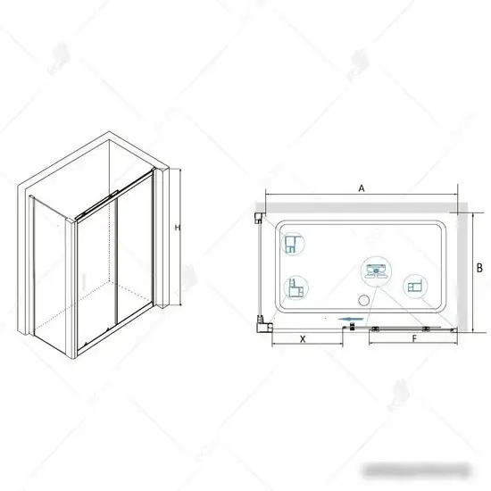 Душевой уголок RGW CL-48 32094890-011 100x90 (хром/прозрачное стекло) - фото товара