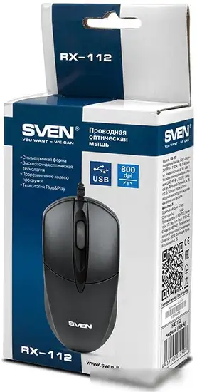 Мышь SVEN RX-112 USB – фото товара