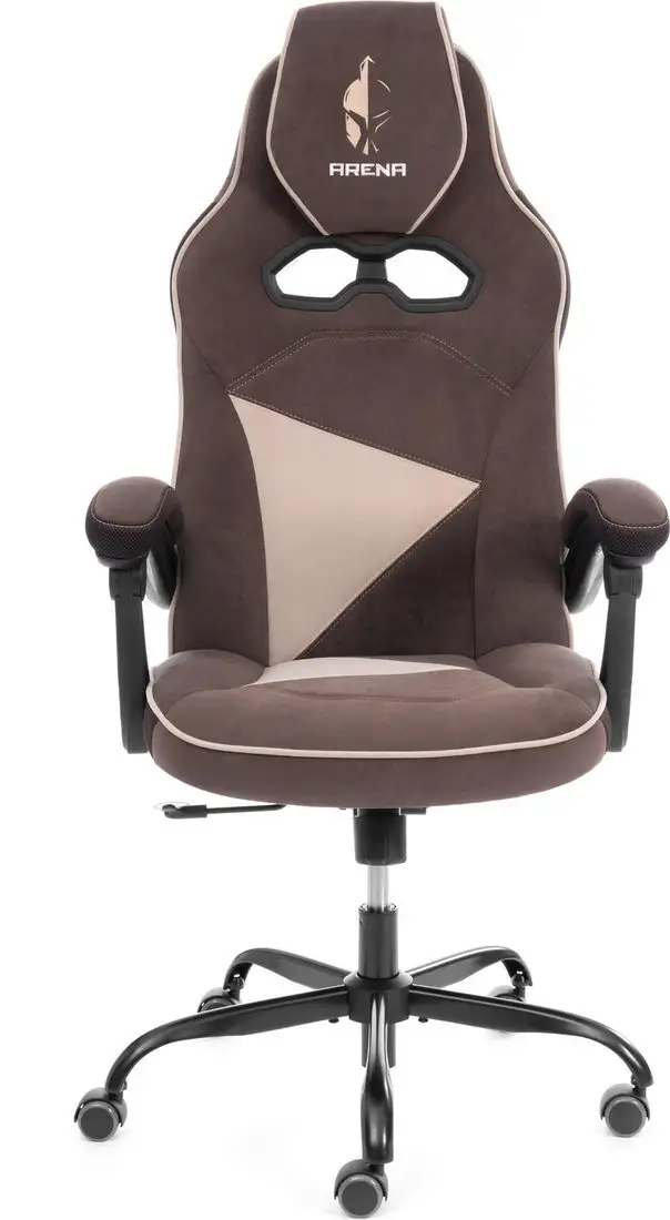 Игровое (геймерское) кресло TetChair Arena metalBL (велюр, коричневый/бежевый, 6/7) – фото товара