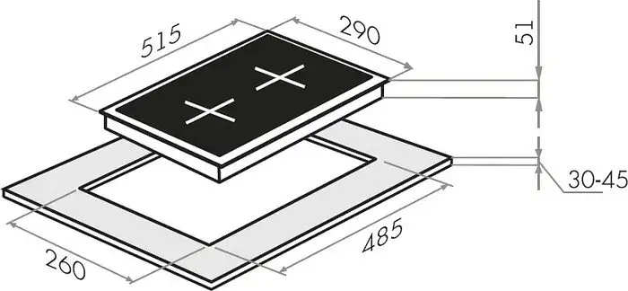 Варочная панель HOMSair HGS323GCS - фото товара