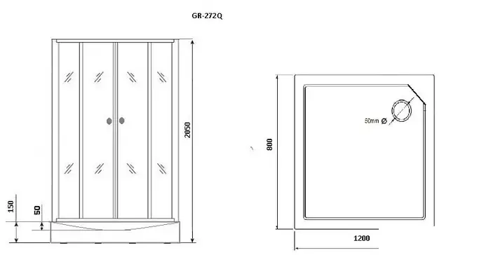 Душевая кабина Grossman GR272QR 120x80 - фото товара