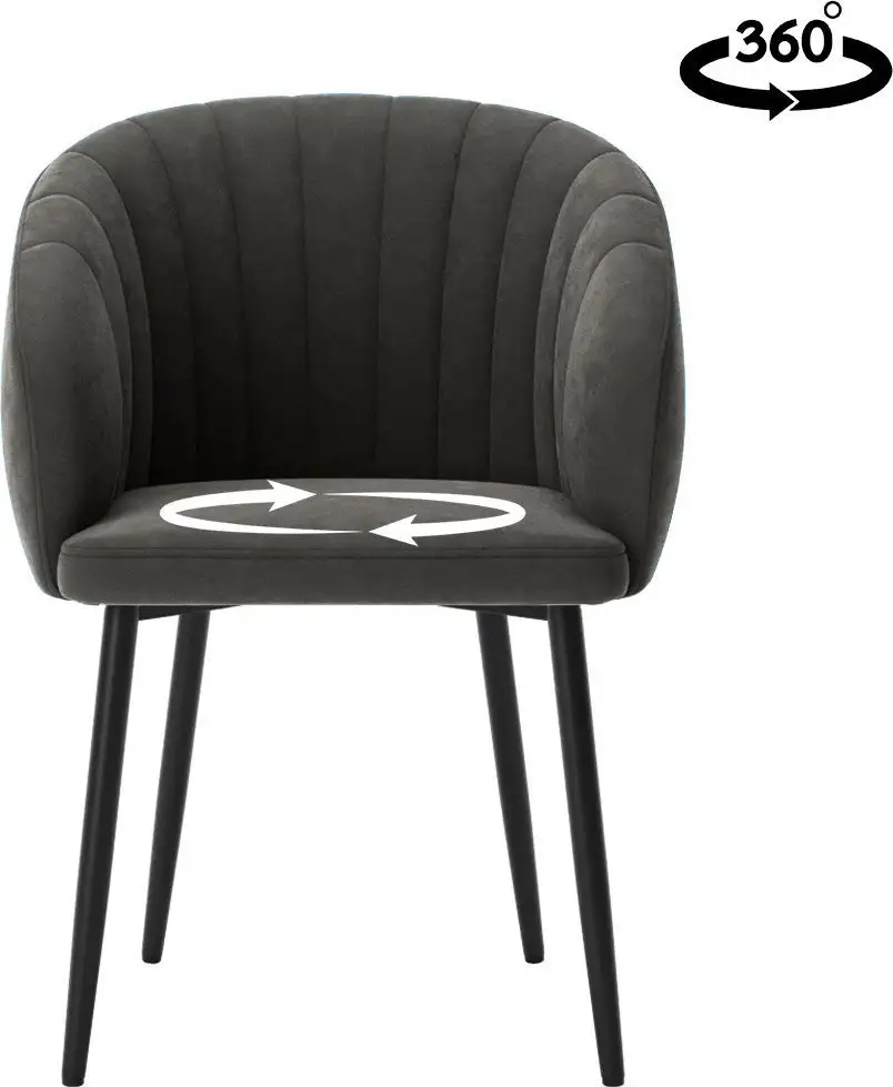 Стул с подлокотниками Табурет Верона поворотный (бренди 28/черный каркас) – фото товара