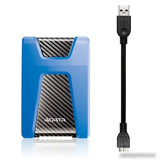 Внешний жесткий диск A-Data DashDrive Durable HD650 1TB (синий) – фото товара