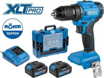 Дрель-шуруповерт Bull SR 1803 2329055 (с 2-мя АКБ, кейс) – изображение в каталоге